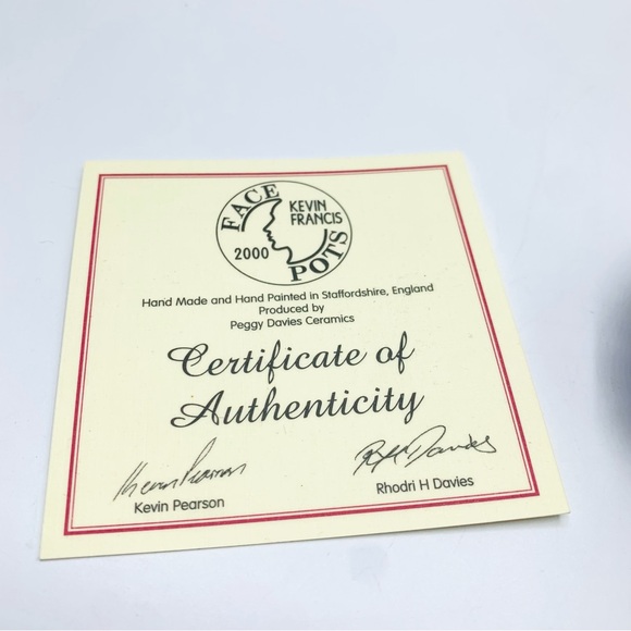 Kevin Francis Face Pots Margaret Thatcher 2001 With COA and Original Box - Picture 11 of 11